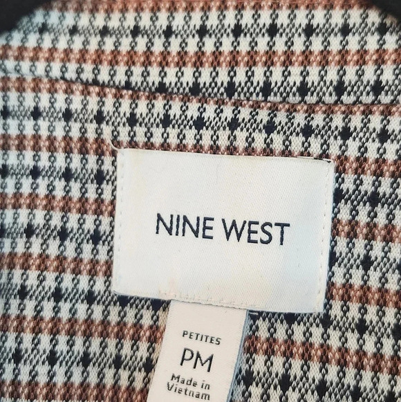 Nine West plaid blazer size medium petite - Picture 6 of 9